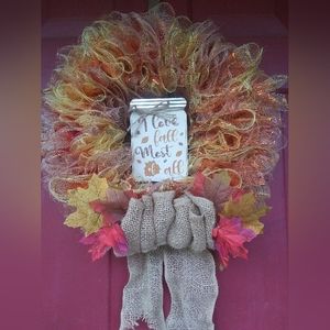 Handmade fall wreath